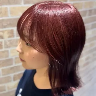 ミディアム 中水 怜奈のヘアスタイル