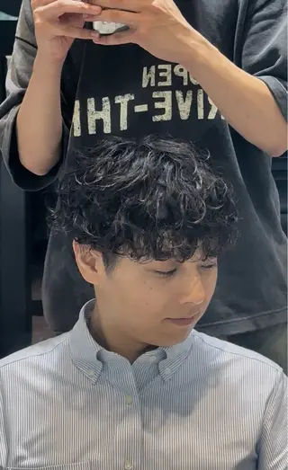 ショート パーマ 似合わせパーマ🔥 河浪  大智のヘアスタイル