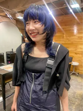 セミロング カラー ハイトーンカラー🍑 心斎橋のヘアスタイル