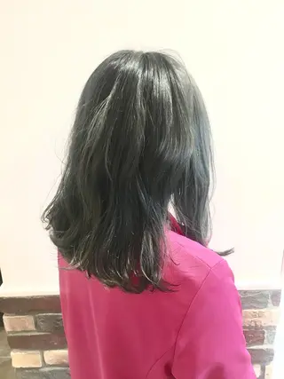 セミロング カラー パーマ ヘアアレンジ 福元友梨 ディレクター✂️のヘアスタイル