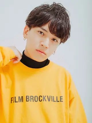 パーマ メンズ 柴原 佑果のヘアスタイル