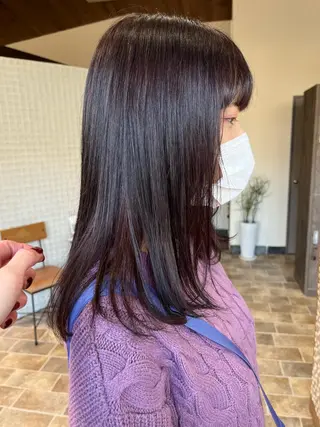 ロング カラー 中村 友香のヘアスタイル