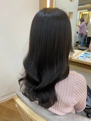 セミロング カラー ヘアアレンジ 韓国ヘア sasugaのヘアスタイル