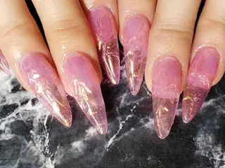 セミロング ネイル クロキ 。のネイルデザイン