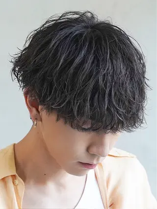 ショート パーマ ヘアアレンジ メンズ fifth大分所属・fifth 安藤海哉のヘアスタイル