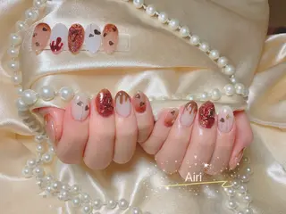 ネイル ネイルサロンAiri 長さ出し·シンプルのネイルデザイン
