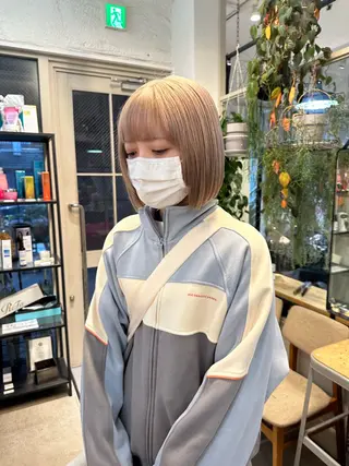 ショート カラー REINA☁️透明感 カラー/ぷつっと♡のヘアスタイル