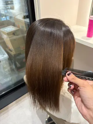 ミディアム AI　TOKYO hair 名古屋所属・波多野タケシ/ 縮毛矯正特化のヘアスタイル