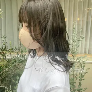 ミディアム カラー パーマ ヘアアレンジ メンズ キッズ ネイル マツエク・マツパ merc. 🩵妹尾杏菜のヘアスタイル