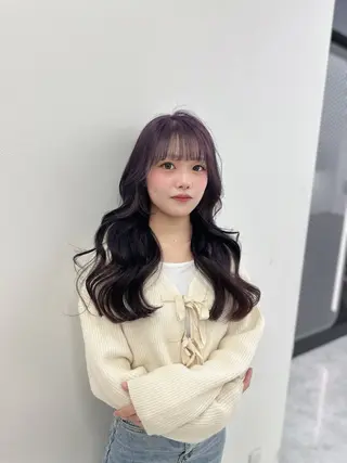 ロング カラー パーマ ヘアアレンジ メンズ キッズ ♥️韓国ヘア レイヤー♥️ゆりのヘアスタイル