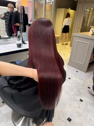 ロング 韓国ガーリー🤍暖 色カラー🤍misaのヘアスタイル