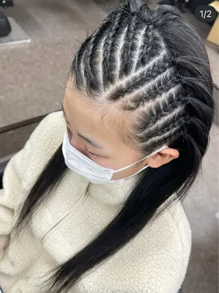 セミロング ヘアアレンジ キッズ プレシャス所属・池田 景子のヘアスタイル