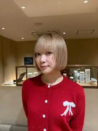 ショート カラー ボブ/ヘアセット 和田峰夢のヘアスタイル
