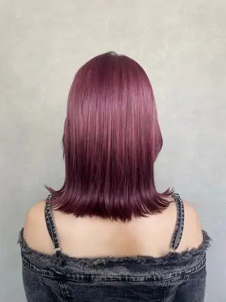 ミディアム 山口里莉 /ブリーチカラーのヘアスタイル
