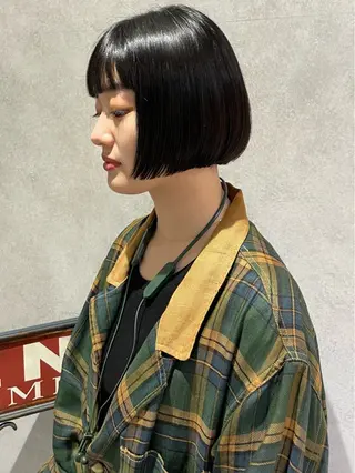 ショート カラー yumemiレイヤー ✴︎ 透明感カラーのヘアスタイル