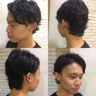 ショート パーマ メンズ 平内 賢人のヘアスタイル