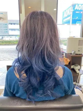 ロング カラー 阿久津 泰幸のヘアスタイル