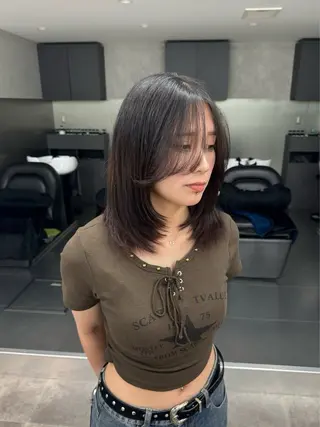 ミディアム 韓国特化🇰🇷千葉 /レイヤーカット竜生のヘアスタイル