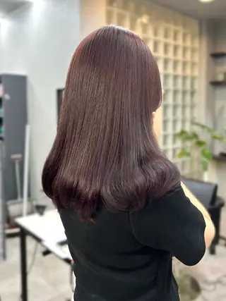 ミディアム moe🎀 透明感カラーのヘアスタイル