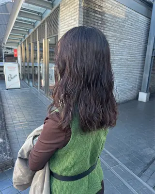 ロング パーマ 岩堀 氷河のヘアスタイル