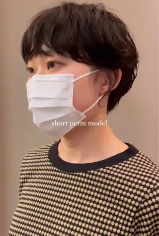 ショート パーマ tete nico所属・似合わせ/ヘアカラー nanami🌸のヘアスタイル