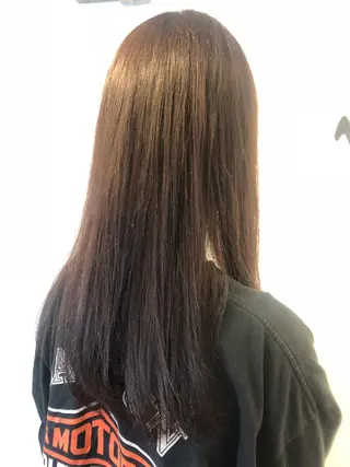 ロング カラー MOLLA 浅香山店所属・谷口ゆめ/縮毛矯正/ カット/美眉ワックスのヘアスタイル