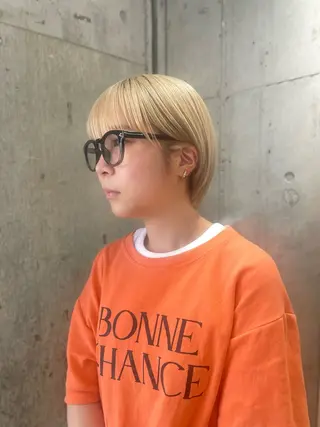 ショート cinq所属・ハイライトカラー ❤︎hirokoのヘアスタイル