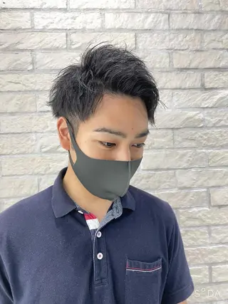 ショート パーマ メンズ 🪞髪質改善カラー× レイヤー河村真聖🪞のヘアスタイル