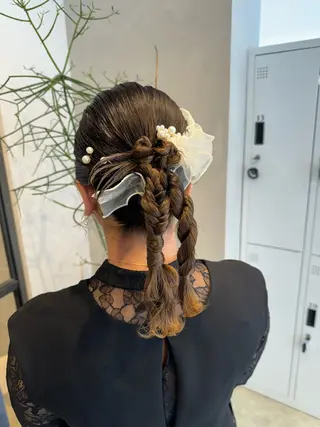 ヘアアレンジ 透明感カラー✨艶髪 制作🌱山根あゆみのヘアスタイル