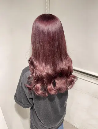 カラー ロング 韓国アイドル🤍ブリ ーチカラー🤍わかなのヘアスタイル