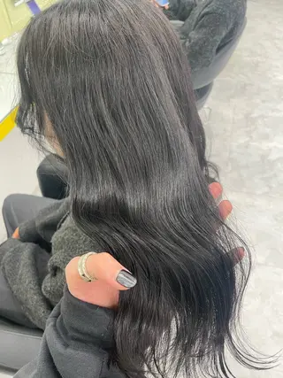 ロング カラー ヘアアレンジ ☁️縮毛矯正✖️ 透明感☁️りくのヘアスタイル