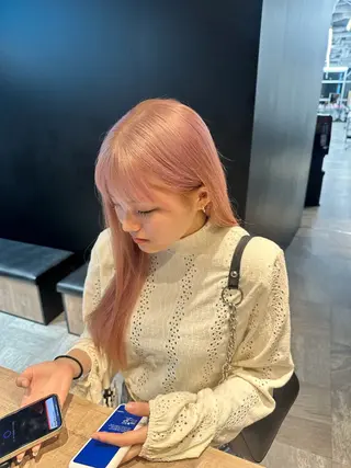 ロング カラー 顔まわりカット/艶髪 カラー✨けいとのヘアスタイル