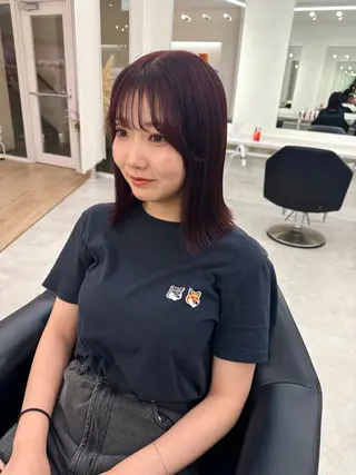 セミロング カラー ♡ParveMix 花房 菜乃♡のヘアスタイル