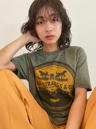 ミディアム カラー パーマ ヘアアレンジ メンズ キッズ パーマスタイル🔅 sayacaのヘアスタイル