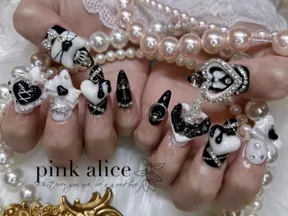 セミロング ネイル nail salon Pink Aliceのネイルデザイン