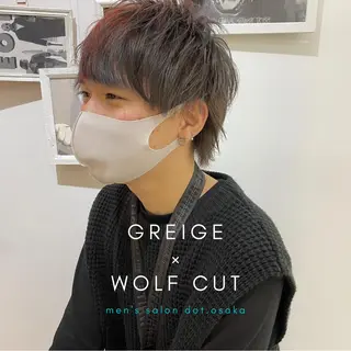 ショート カラー メンズ CLUTCH天王寺 西藤遥河のヘアスタイル