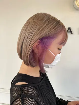 ショート カラー SARA古賀店 かすみ🐬🩵のヘアスタイル