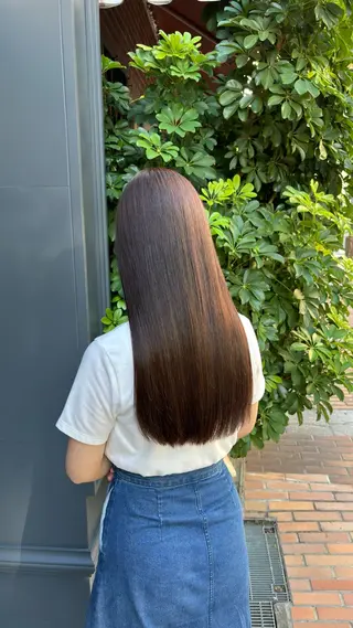 ロング 髪質改善/縮毛矯正 /美髪カラー/こてのヘアスタイル