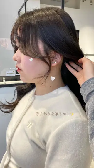 ミディアム 🐈⬛韓国ヘア カノン♥️のヘアスタイル