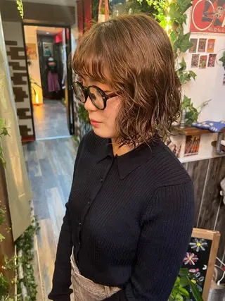 ショート パーマ カラーパティシエ facce🌼ikoのヘアスタイル