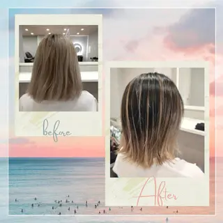 ミディアム カラー GR 髪質改善トリートメント×ヘッドスパ【ジーアール】所属・🌺中村🌺毎日楽し くなる髪をご提案✨のヘアスタイル