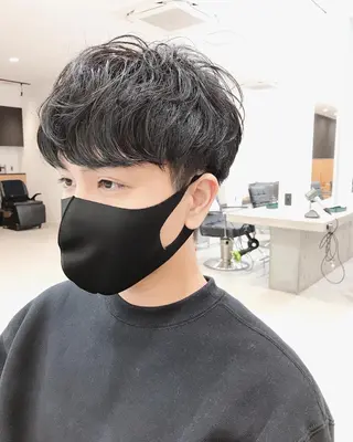 ショート パーマ メンズ メンズパーマ タカキリョウのヘアスタイル