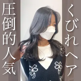 ロング カラー 韓国レイヤーカット/ ダブルカラーのヘアスタイル