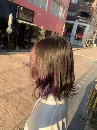 ミディアム カラー eMu MIYUのヘアスタイル