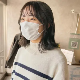 ミディアム カラー 高橋 みく/ minim 暖色のヘアスタイル