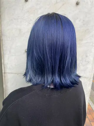 ミディアム カラー JIL BLAN 京都所属・RU RIのヘアスタイル