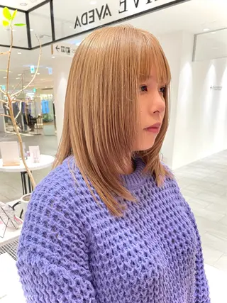 セミロング カラー behive  駅前店所属・菊地 桃花のヘアスタイル