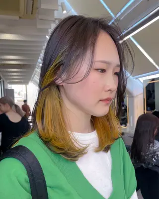 ミディアム カラー レイヤー/ブリーチ ♥️【木坂 桃歌】のヘアスタイル