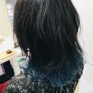 ミディアム カラー ママ美容師 *ヒマワリのヘアスタイル