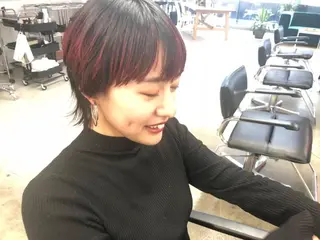 ショート カラー CS made by SHACHU 大阪堀江店【シーエス メイド バイ シャチュー】所属・デザイン特化ブリーチ 堀江美容室/ぱぴのヘアスタイル